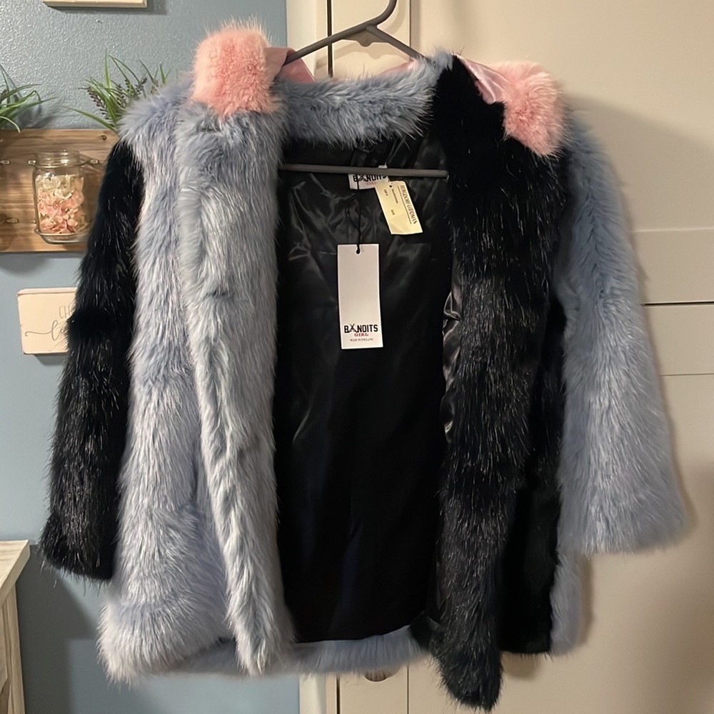 Girls, winter coat, size 8, Bandit Girl, England, faux fur - Picture 4 of 7